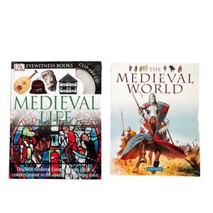 Lot 2 Medieval Life Books DK Eyewitness & Kingfisher The Medieval World Book Lot